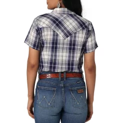 Wrangler Women's Essential Short Sleeve Plaid Snap Shirt 13 Wrangler Women's Essential Short Sleeve Plaid Snap Shirt -Western Fashion Ladies img26107 wrangler women s essential short sleeve plaid snap shirt