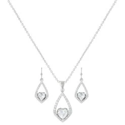 Montana Silversmiths Women's Hearts On A Swing Jewelry Set