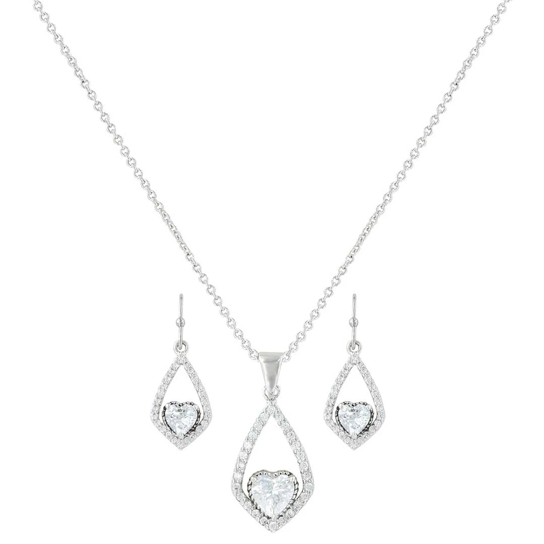 Montana Silversmiths Women's Hearts On A Swing Jewelry Set 1 Montana Silversmiths Women's Hearts On A Swing Jewelry Set