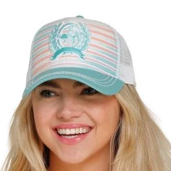Cinch Women's Logo Patch Stripe Snap Back Cap -Western Fashion Ladies img26828 cinch women s logo patch stripe snap back cap