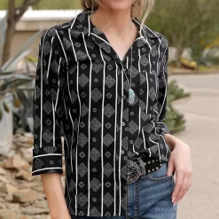 Cruel Denim Women's Medallion Print Button-Down Shirt 5 Cruel Denim Women's Medallion Print Button-Down Shirt -Western Fashion Ladies img27334 cruel denim women s medallion print button down shirt
