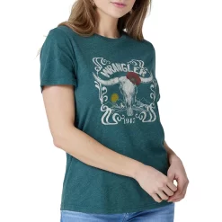 Wrangler Women's Flower Steer Head Graphic T-Shirt
