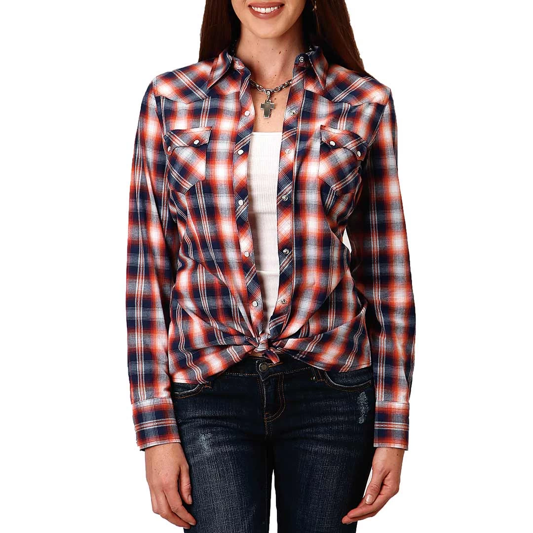 Roper Women's Sawtooth Pocket Plaid Snap Shirt 1 Roper Women's Sawtooth Pocket Plaid Snap Shirt