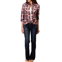 Roper Women's Sawtooth Pocket Plaid Snap Shirt 8 Roper Women's Sawtooth Pocket Plaid Snap Shirt -Western Fashion Ladies img28833 roper women s sawtooth pocket plaid snap shirt