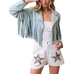 Saints & Hearts Women's Fringe Suede Cropped Jacket 18 Saints & Hearts Women's Fringe Suede Cropped Jacket -Western Fashion Ladies img30454 saints hearts women s fringe suede cropped jacket
