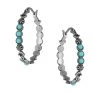 Montana Silversmiths Round Turquoise Hoop Earring