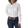 Wrangler Women's Solid Snap Shirt