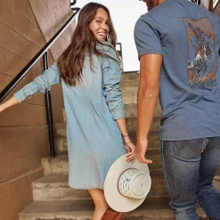 Wrangler Women's Snap Front Denim Shirt Dress 7 Wrangler Women's Snap Front Denim Shirt Dress -Western Fashion Ladies img41907 wrangler women s snap front denim shirt dress