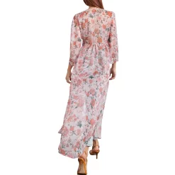 Easel Women's Empire Button Waist Floral Kimono -Western Fashion Ladies img47841 easel women s empire button waist floral kimono