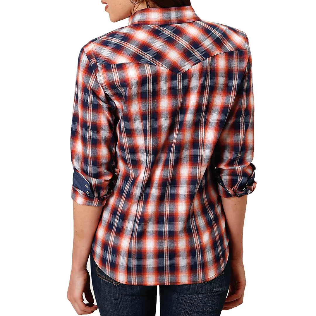 Roper Women's Sawtooth Pocket Plaid Snap Shirt 2 Roper Women's Sawtooth Pocket Plaid Snap Shirt - Image 2