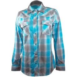 Cowgirl Hardware Women's Ombre Plaid Snap Shirt