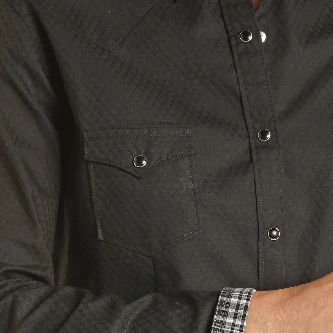 Rough Stock Women's Tone On Tone Diamond Snap Shirt 2 Rough Stock Women's Tone On Tone Diamond Snap Shirt - Image 2