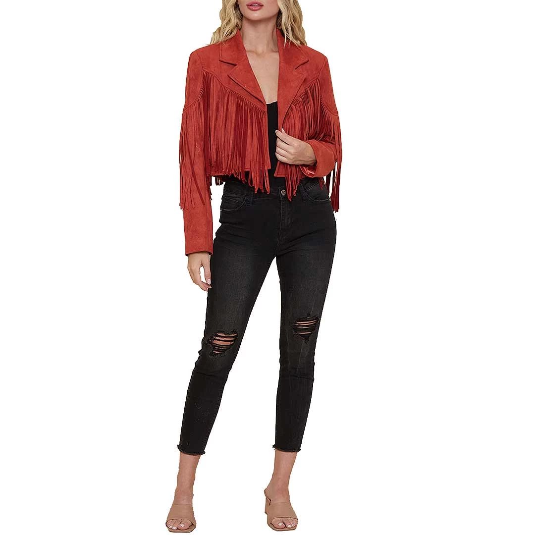 Saints & Hearts Women's Fringe Suede Cropped Jacket 10 Saints & Hearts Women's Fringe Suede Cropped Jacket - Image 10