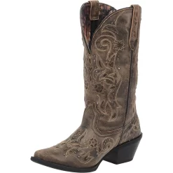 Laredo Women's Vanessa Wide Calf Leather Cowgirl Boots