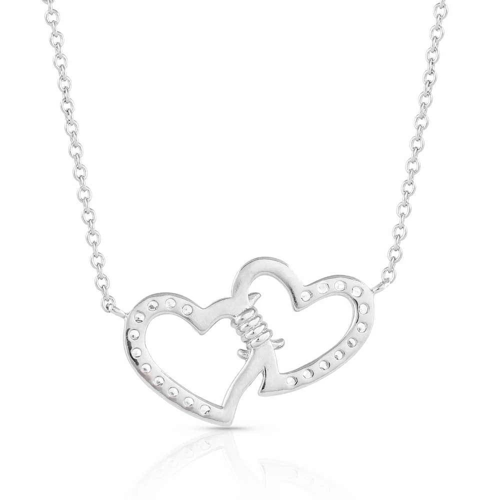 Montana Silversmiths Victory In Love Crystal Barbed Wire Necklace 2 Montana Silversmiths Victory In Love Crystal Barbed Wire Necklace - Image 2