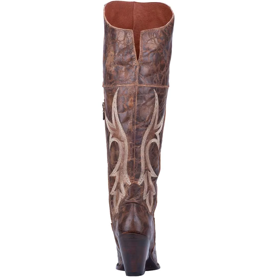 Dan Post Women's Jilted Leather Over The Knee Cowgirl Boots 6 Dan Post Women's Jilted Leather Over The Knee Cowgirl Boots - Image 6