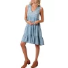 Roper Women's Embroidered Denim Tank Dress
