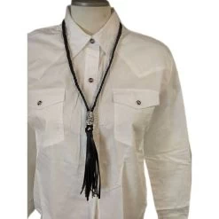 Cindy Smith Women's Leather Concho Necklace