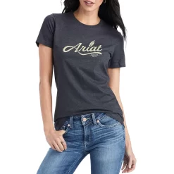 Ariat Women's Wheat Script Graphic T-Shirt -Western Fashion Ladies img68182 ariat women s wheat script graphic t shirt