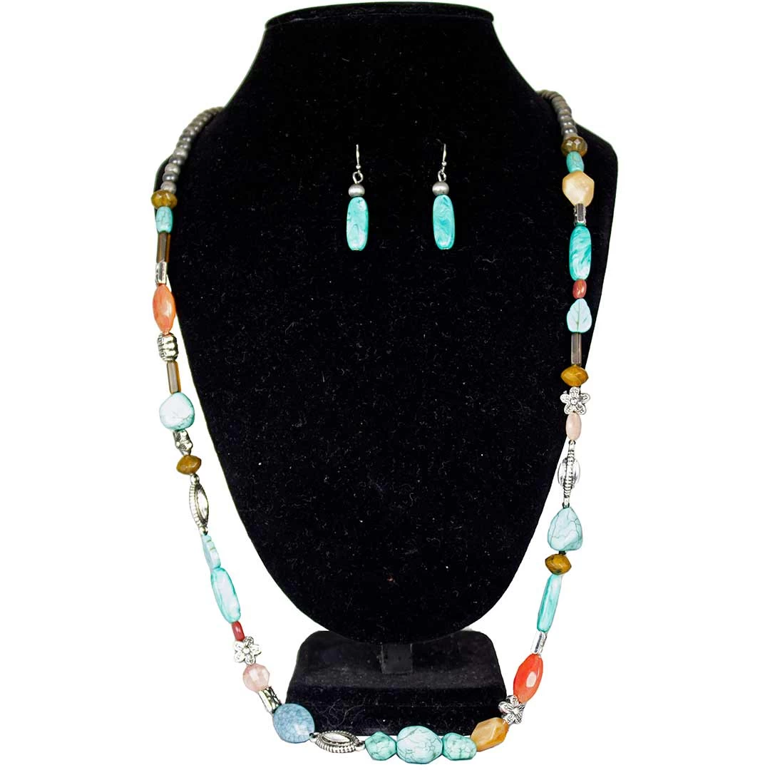 Wyo-Horse Natural Stones Beaded Jewelry Set 1 Wyo-Horse Natural Stones Beaded Jewelry Set