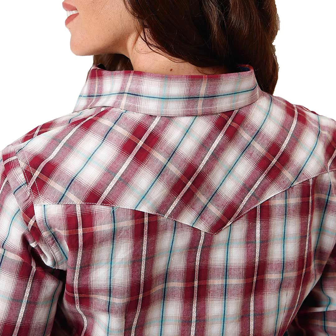 Roper Women's Sawtooth Pocket Plaid Snap Shirt 5 Roper Women's Sawtooth Pocket Plaid Snap Shirt - Image 5