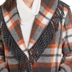 Tribal Women's Fringe Trim Plaid Coat 7 Tribal Women's Fringe Trim Plaid Coat -Western Fashion Ladies img69410 tribal women s fringe trim plaid coat