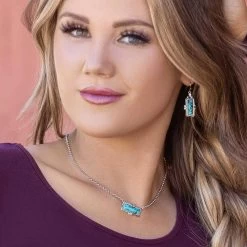 Montana Silversmiths Looking Glass Turquoise Necklace 5 Montana Silversmiths Looking Glass Turquoise Necklace -Western Fashion Ladies img72178 montana silversmiths looking glass turquoise necklace