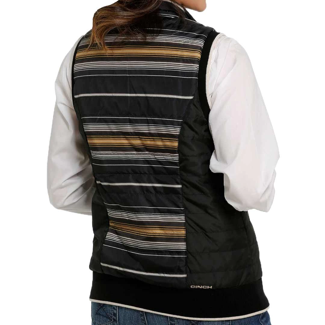 Cinch Women's Quilted Reversible Stripe Vest 2 Cinch Women's Quilted Reversible Stripe Vest - Image 2