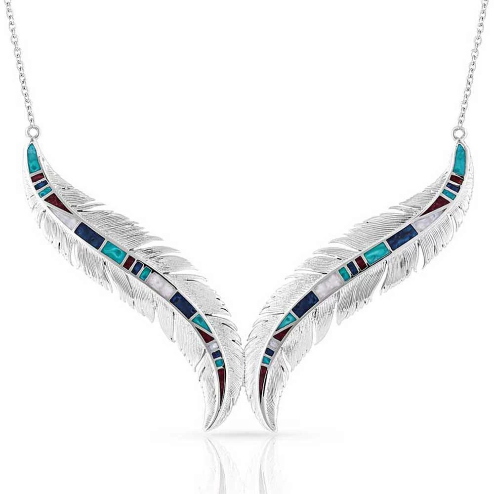 Montana Silversmiths Breaking Trail Feather Necklace 1 Montana Silversmiths Breaking Trail Feather Necklace