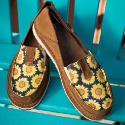 Ariat Women's Cruiser Sunflower Print Slip-On Shoes -Western Fashion Ladies img79659 ariat women s cruiser sunflower print slip on shoes