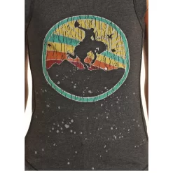 Rock & Roll Cowgirl Women's Bronc Rider High Neck Tank -Western Fashion Ladies img84967 rock roll cowgirl women s bronc rider high neck tank
