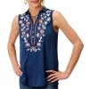 Roper Women's Embroidered Sleeveless Blouse