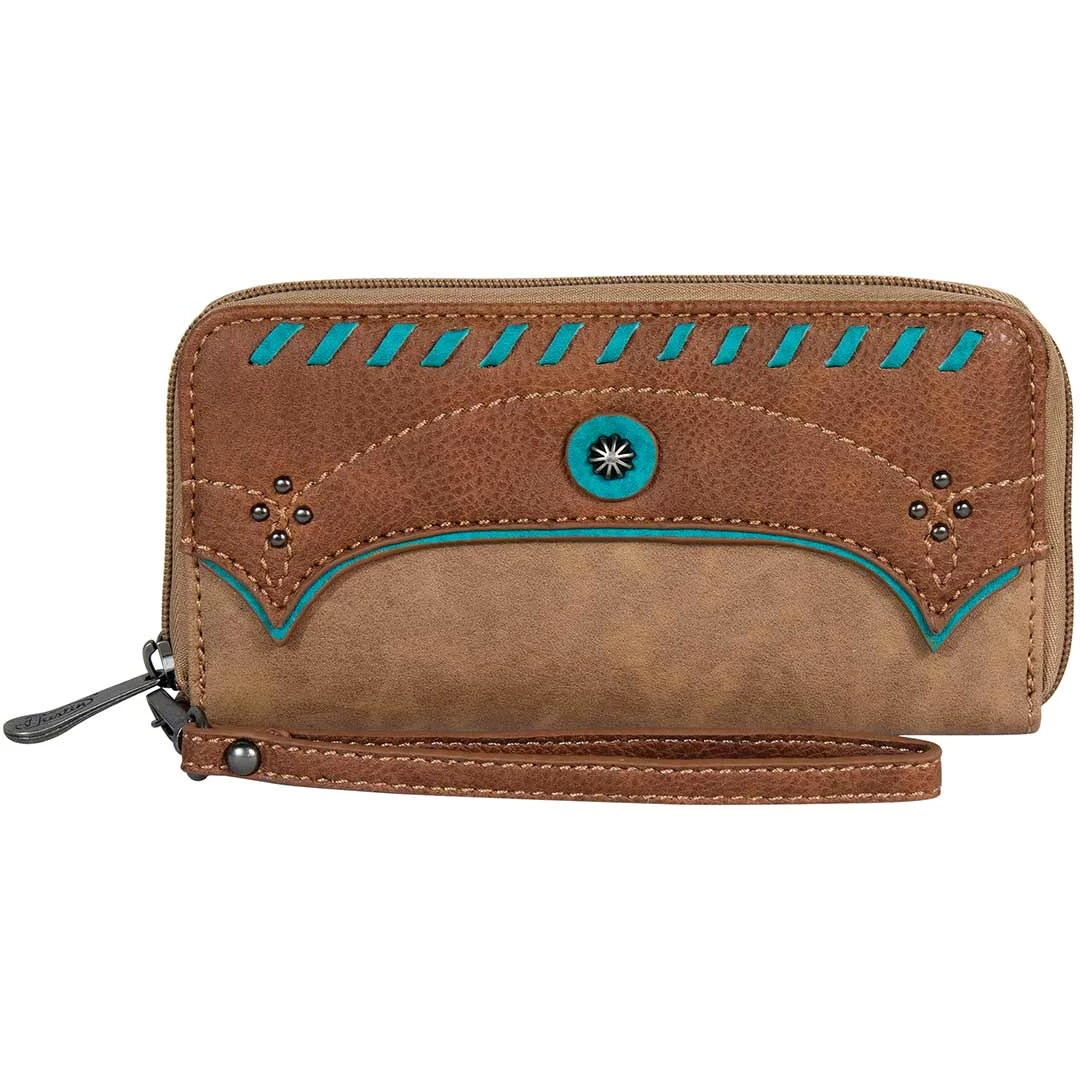 Justin Women's Turquoise Accent Wallet 1 Justin Women's Turquoise Accent Wallet