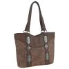 Justin Tooled Pattern With Conchos Tote Bag