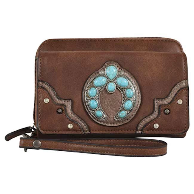 Justin Women's Turquoise Naja Concho Wallet 1 Justin Women's Turquoise Naja Concho Wallet