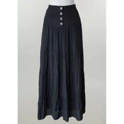 Keren Hart Women's Button Front Long Skirt