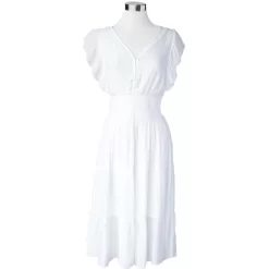 Keren Hart Women's Flutter Sleeve Dress