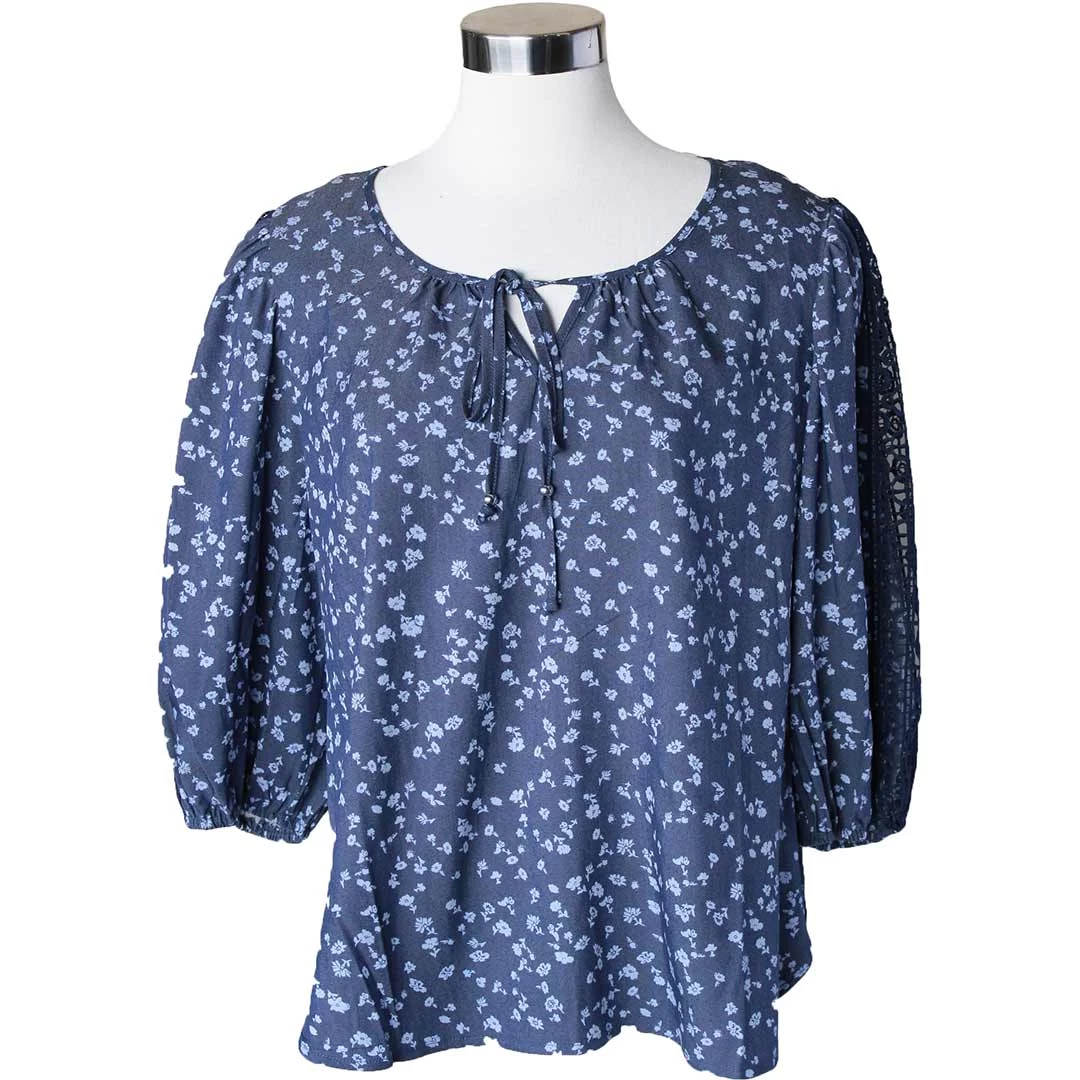 Keren Hart Women's Mini Floral Print Blouse 1 Keren Hart Women's Mini Floral Print Blouse
