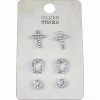 M&F Western Products Silver Strike Earring Set