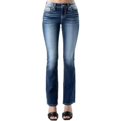 Miss Me Women's Horseshoe Feather Bootcut Jeans -Western Fashion Ladies miss me women s horseshoe feather bootcut jeans