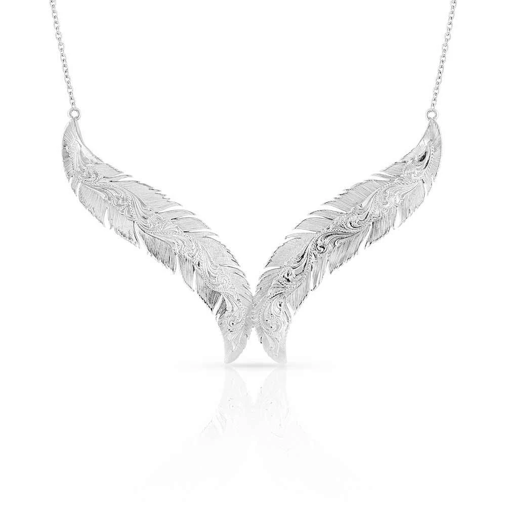 Montana Silversmiths Breaking Trail Feather Necklace 2 Montana Silversmiths Breaking Trail Feather Necklace - Image 2