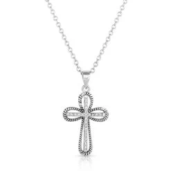 Montana Silversmiths Expressive Faith Crystal Cross Necklace