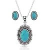 Montana Silversmiths Into The Blue Turquoise Oval Jewelry Set