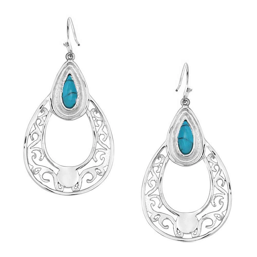 Montana Silversmiths New Stone Teardrop Earrings 2 Montana Silversmiths New Stone Teardrop Earrings - Image 2