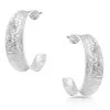 Montana Silversmiths Women's Glacier Engraved Hoop Earrings