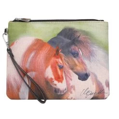 Montana West Horse Pair Canvas Wristlet