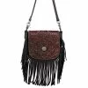 Montana West Women's Real Leather Mandala Crossbody Purse