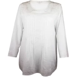 Papa Fashions Women's Embroidered Peasant Top