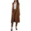 En/Kay Women's Faux Suede Duster Vest