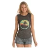 Rock & Roll Cowgirl Women's Bronc Rider High Neck Tank
